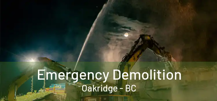  Emergency Demolition Oakridge - BC