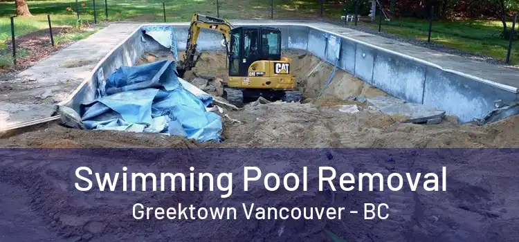  Swimming Pool Removal Greektown Vancouver - BC